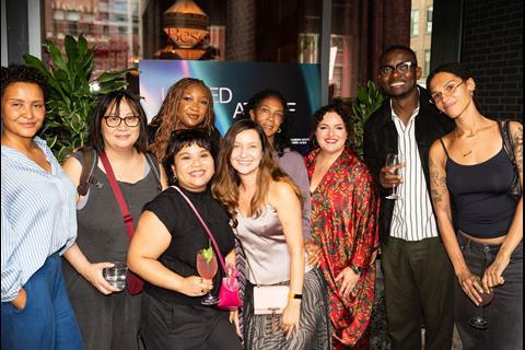 BFI Producer Delegation (L-R - Emma Grazette, Chi Thai, Melissa Allada, Yemi Adegbulu, Denitsa Yordanova, Nadine Marsh Edwards, Farah Abushwesha, Jumafor Ajogwu, Tahliah Simumba)